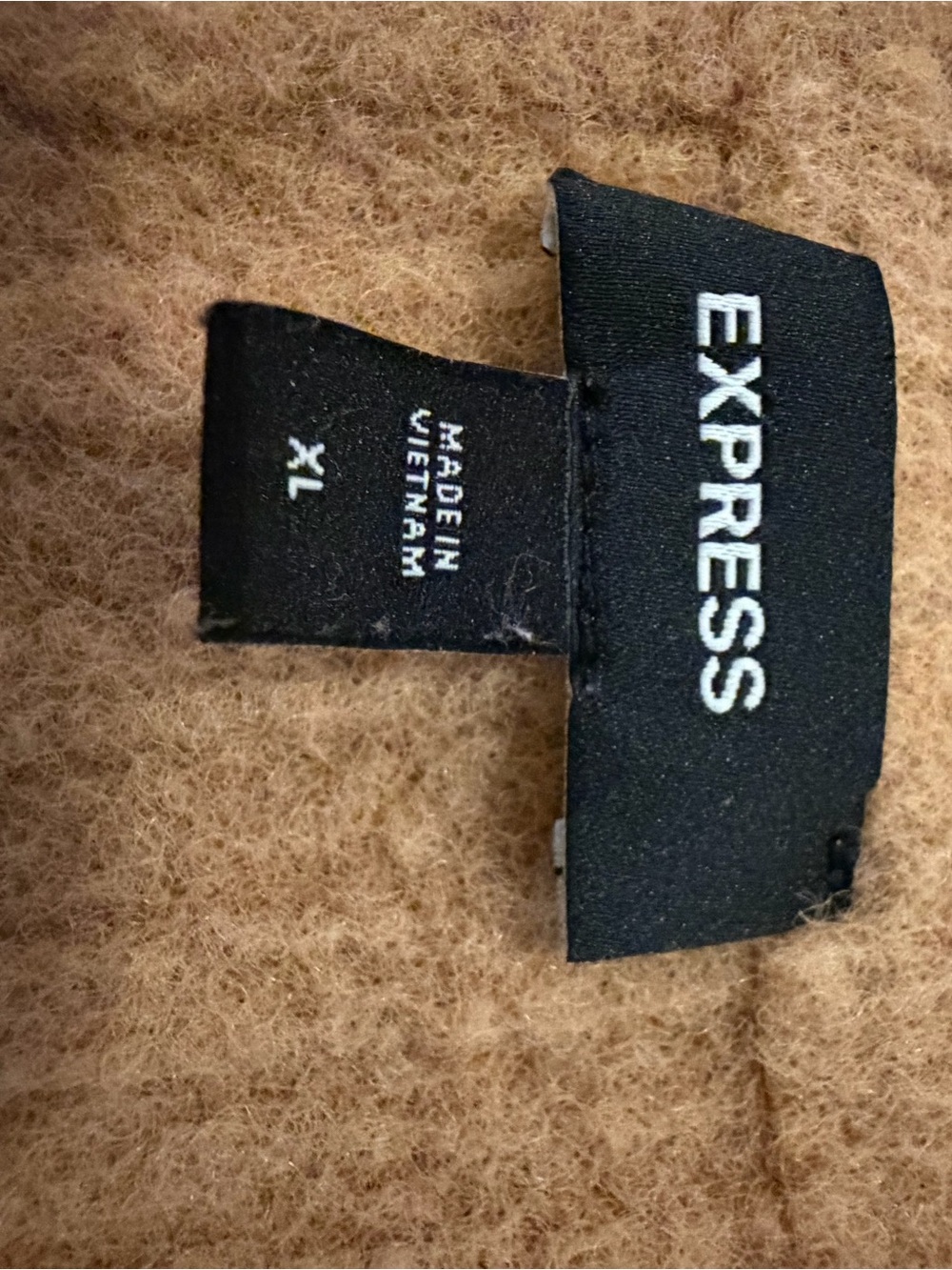 Express Ribbed Camel Crewneck Sweater - Picture 2 of 2